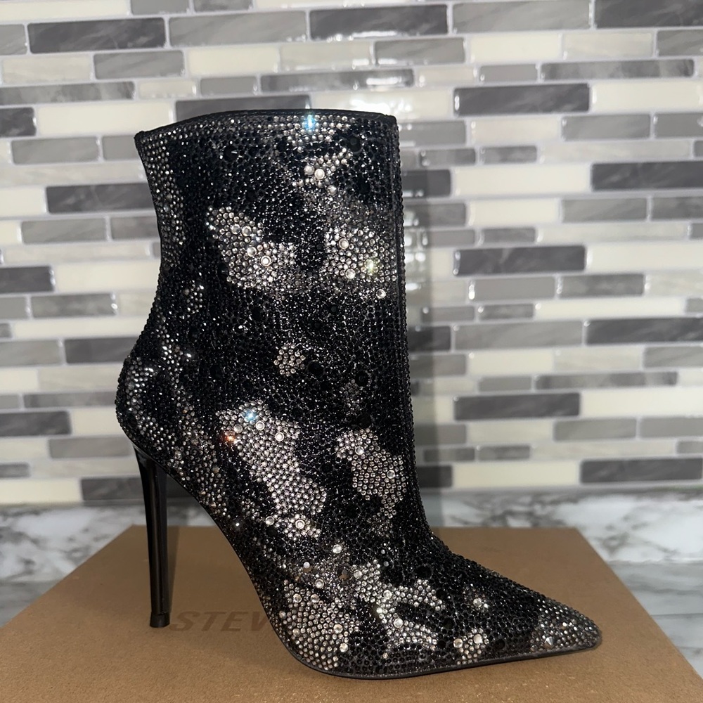 Steve Madden rhinestone high heel boots